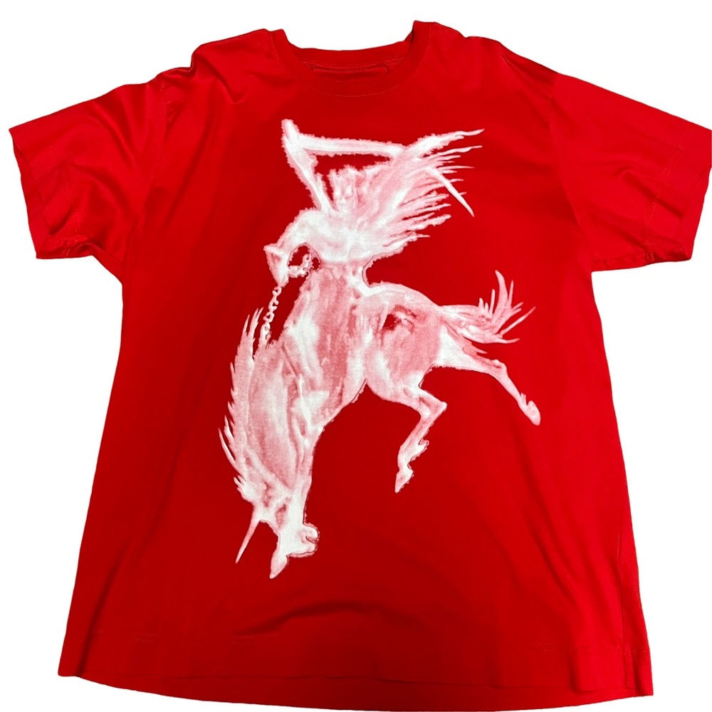 Givenchy Red T shirt with Horse Print Size XXL